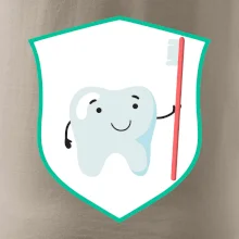 Zúbok na prsníku - zubná kefka