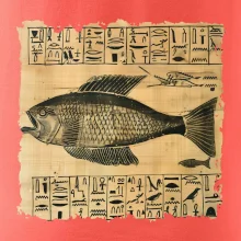 Egyptské hieroglyfy ryba
