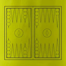 Backgammon čiernobiely