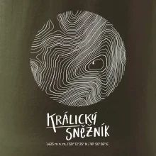 Králický Sněžník - vrstevnice v kruhu