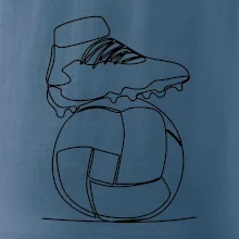 Futbalová lopta kopačka jedným ťahom Futbalová lopta kopačka jedným ťahom