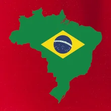 Brazília vlajka v mape
