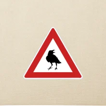 Dopravná značka - Pozor havran