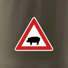 Dopravná značka - Pozor prasa domáca