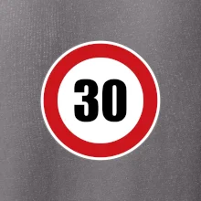 Dopravná značka - obmedzenie rýchlosti 30