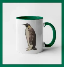 Tučniak kreslený vodovými farbami