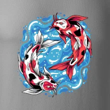 Yin & Yang Koi kapor - červený