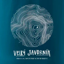 Velký Javorník (Beskydy) - vrstevnice v kruhu