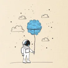 Astronaut s balónikom