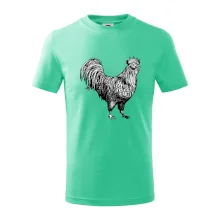 Kohút kreslený čiernobiely