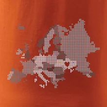 Mapa Európy - srdce v Ukrajine Mapa Európy - srdce v Ukrajine