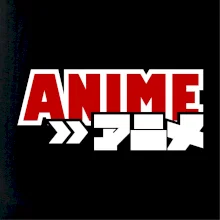 Anime nápis červený