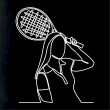 Tenistka jedným ťahom