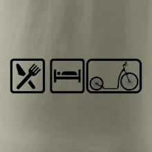 Eat sleep kolobežka veľké a malé koleso