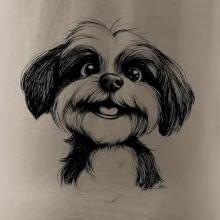 Lhasa apso karikatúra hlava