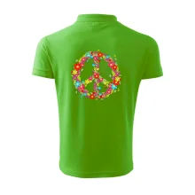 Peace symbol červené kvety