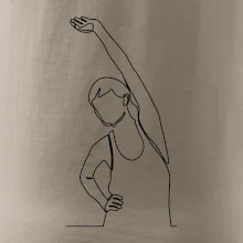 Preťahujúca sa žena jedným ťahom