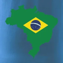 Brazília vlajka v mape