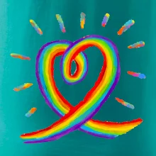 Srdce pride dúha kreslená