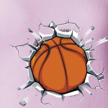 Basketbal lopta v triku