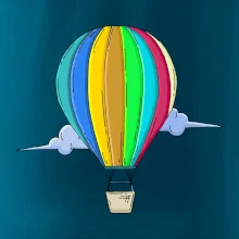 Teplovzdušný balón v oblakoch