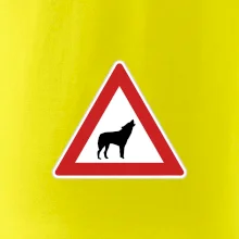 Dopravná značka - Pozor vlk