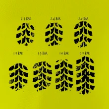 Pneumatiky - obtlačok v závislosti na tlaku