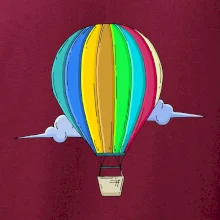 Teplovzdušný balón v oblakoch