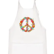 Peace symbol červené kvety