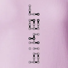 Biker nápis na výšku reťaz