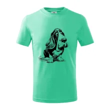 Čiernobiela karikatúra baset