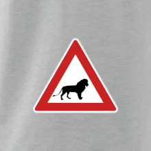 Dopravná značka - Pozor lev Dopravná značka - Pozor lev