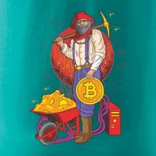 Baník ťaží Bitcoiny