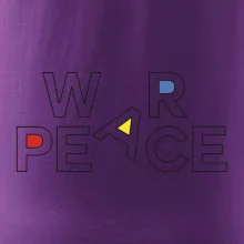 War, peace - farebný nápis