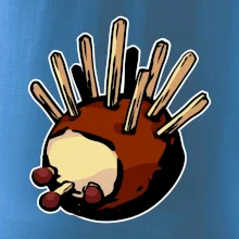 Gaštanový ježko - prsník