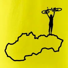 Mapa Slovenska - cyklistka