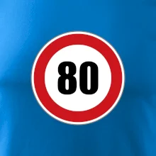 Dopravná značka - obmedzenie rýchlosti 80