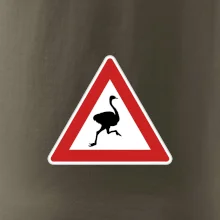 Dopravná značka - Pozor pštros