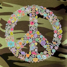 Peace symbol lístočky