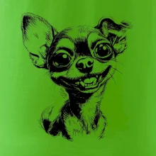 Čiernobiela karikatúra čivava