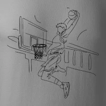 Basketbalista jedným ťahom - výskok