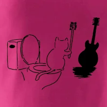 Mačka a gitara WC