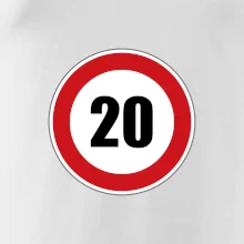 Dopravná značka - obmedzenie rýchlosti 20 Dopravná značka - obmedzenie rýchlosti 20