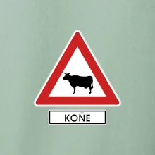Dopravní značka - Pozor koně / kráva