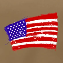 Americká vlajka ohnutá