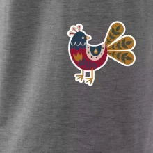 Folklór na prsníku sliepky