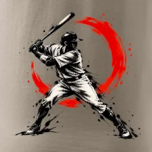 Baseballový pálkař japonská tušová malba