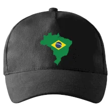 Brazília vlajka v mape