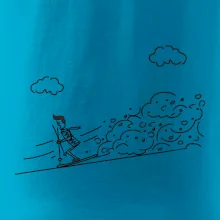 Kreslený lyžiar na horách