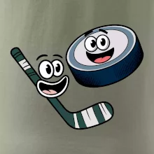 Parové tričko - Puk a hokejka